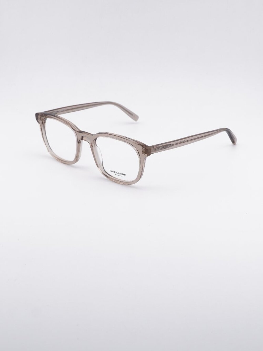 Saint Laurent SL459 004 Eyeglasses Shiny Brown 51mm Square Frame